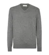 Brunello Cucinelli Cashmere V-neck Sweater In Grey