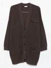 Brunello Cucinelli Longline Cashmere Cardigan Featuring Pockets