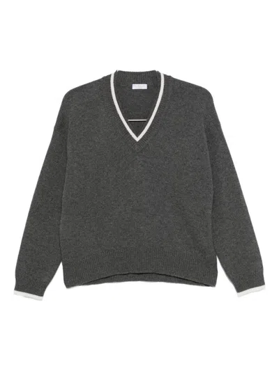 Brunello Cucinelli Cashmere V-necked Sweater