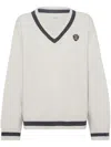 BRUNELLO CUCINELLI BRUNELLO CUCINELLI CASHMERE V-NECKED SWEATER