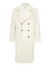 Brunello Cucinelli One-and-a-half-breasted Coat In White
