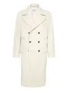 Brunello Cucinelli One-and-a-half-breasted Coat In Gray