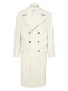 Brunello Cucinelli One-and-a-half-breasted Coat In White