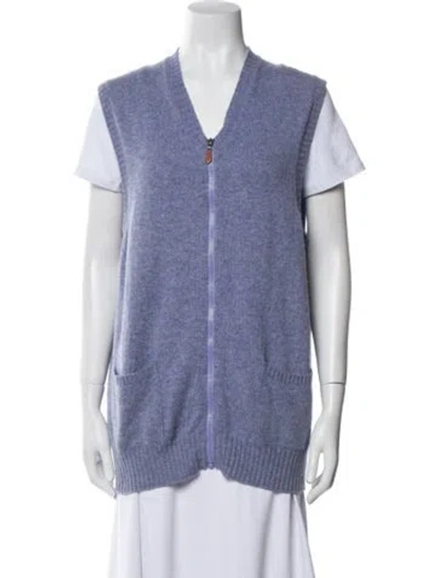 Pre-owned Brunello Cucinelli Cashmere Vest In Blue