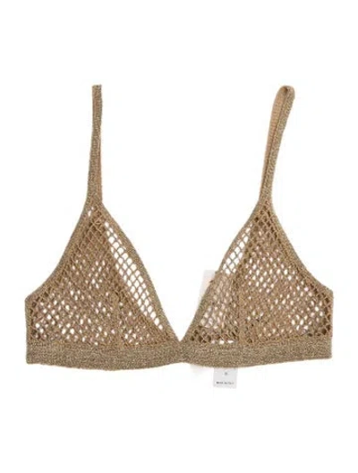 Pre-owned Brunello Cucinelli Cashmere V-neck Sports Bra W/ Tags In Neutral