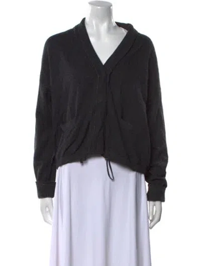 Pre-owned Brunello Cucinelli Cashmere V-neck Sweater In Black
