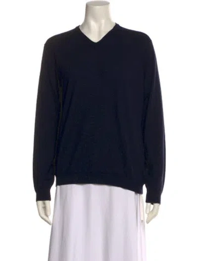 Pre-owned Brunello Cucinelli Cashmere V-neck Sweater In Black