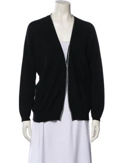 Pre-owned Brunello Cucinelli Cashmere V-neck Sweater In Black