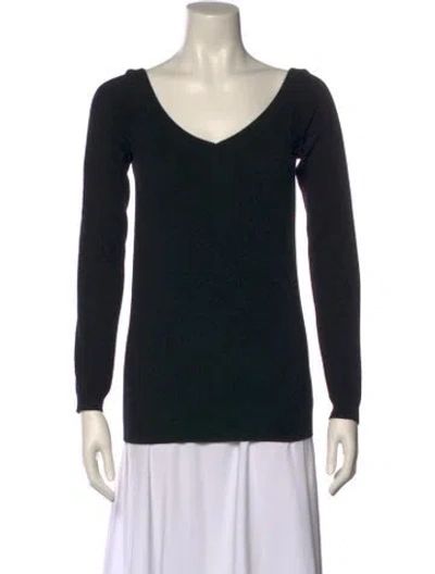 Pre-owned Brunello Cucinelli Cashmere V-neck Sweater In Black