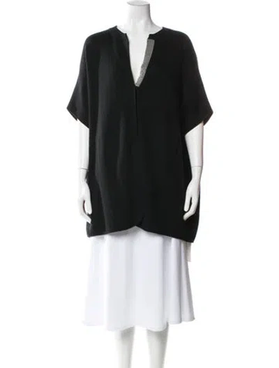 Pre-owned Brunello Cucinelli Cashmere V-neck Sweater In Black