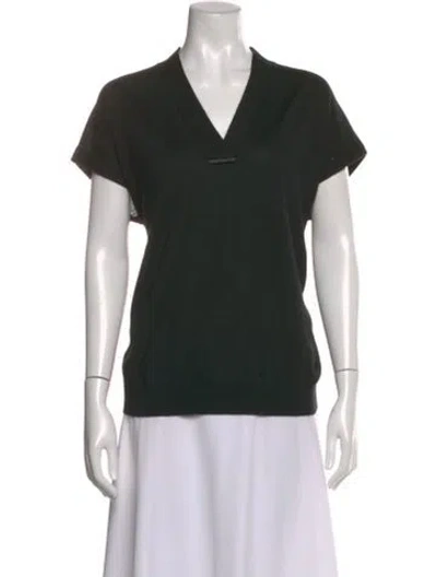 Pre-owned Brunello Cucinelli Cashmere V-neck Sweater In Black