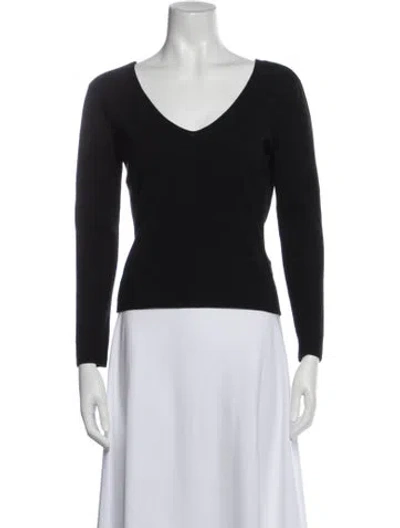 Pre-owned Brunello Cucinelli Cashmere V-neck Sweater In Black