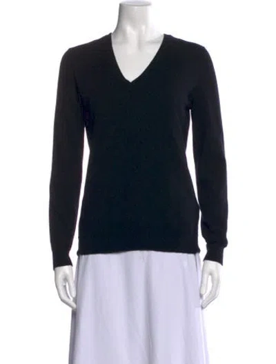Pre-owned Brunello Cucinelli Cashmere V-neck Sweater In Black