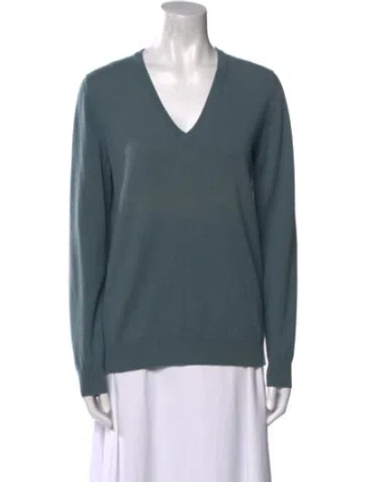 Pre-owned Brunello Cucinelli Cashmere V-neck Sweater In Blue