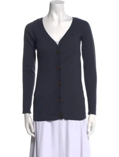 Pre-owned Brunello Cucinelli Cashmere V-neck Sweater In Blue