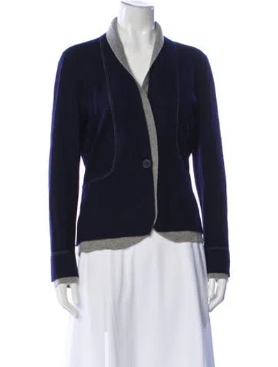 Pre-owned Brunello Cucinelli Cashmere V-neck Sweater In Blue