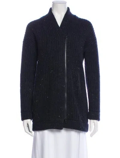 Pre-owned Brunello Cucinelli Cashmere V-neck Sweater In Blue