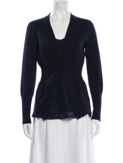 Pre-owned Brunello Cucinelli Cashmere V-neck Sweater In Blue