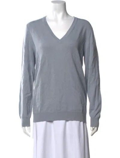 Pre-owned Brunello Cucinelli Cashmere V-neck Sweater In Blue