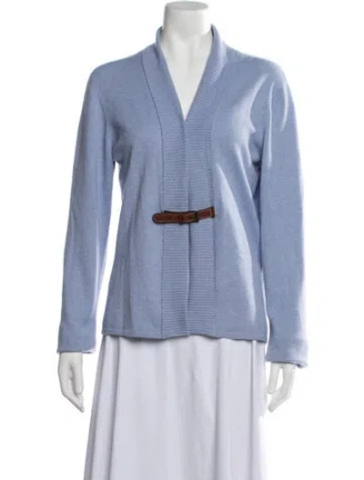 Pre-owned Brunello Cucinelli Cashmere V-neck Sweater In Blue