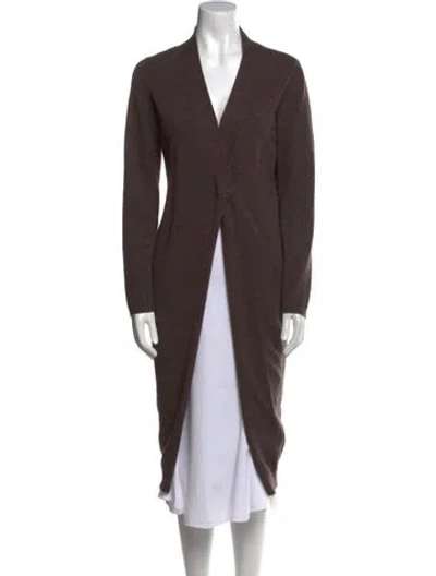 Pre-owned Brunello Cucinelli Cashmere V-neck Sweater In Brown