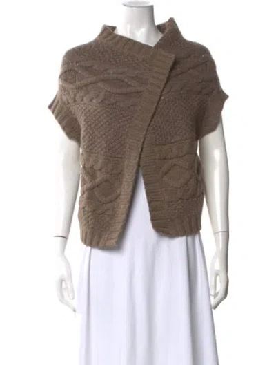 Pre-owned Brunello Cucinelli Cashmere V-neck Sweater In Brown