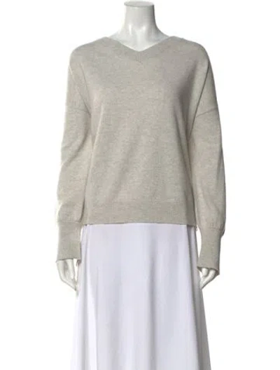Pre-owned Brunello Cucinelli Cashmere V-neck Sweater In Gray