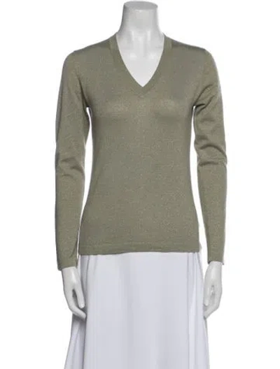 Pre-owned Brunello Cucinelli Cashmere V-neck Sweater In Gray