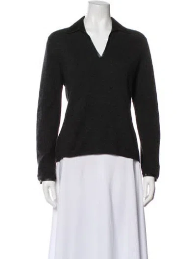 Pre-owned Brunello Cucinelli Cashmere V-neck Sweater In Gray