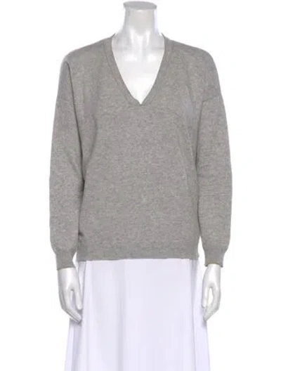 Pre-owned Brunello Cucinelli Cashmere V-neck Sweater In Gray