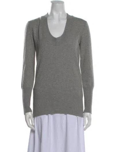 Pre-owned Brunello Cucinelli Cashmere V-neck Sweater In Gray
