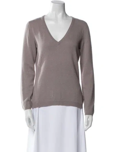 Pre-owned Brunello Cucinelli Cashmere V-neck Sweater In Gray