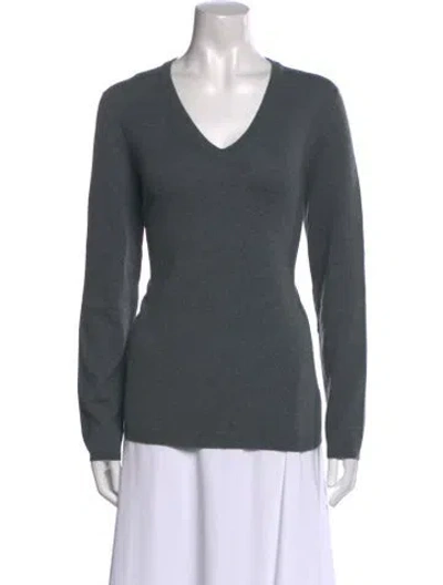 Pre-owned Brunello Cucinelli Cashmere V-neck Sweater In Gray