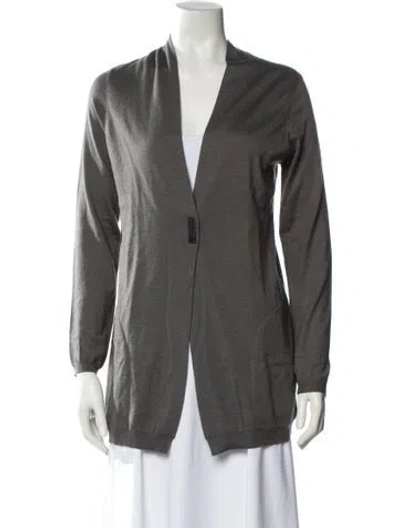 Pre-owned Brunello Cucinelli Cashmere V-neck Sweater In Gray