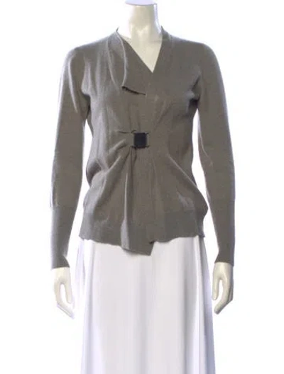 Pre-owned Brunello Cucinelli Cashmere V-neck Sweater In Gray