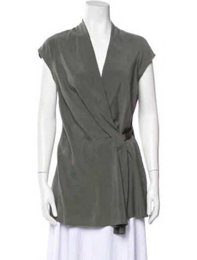 Pre-owned Brunello Cucinelli Cashmere V-neck Sweater In Gray