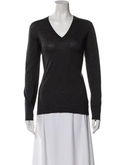 Pre-owned Brunello Cucinelli Cashmere V-neck Sweater In Gray