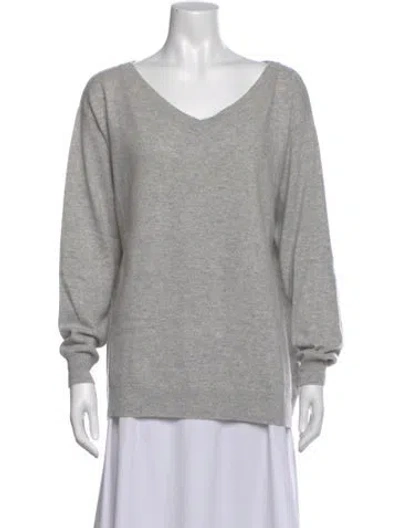 Pre-owned Brunello Cucinelli Cashmere V-neck Sweater In Gray