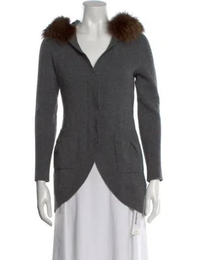 Pre-owned Brunello Cucinelli Cashmere V-neck Sweater In Gray