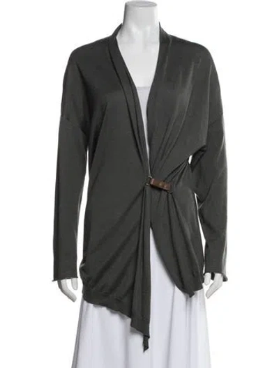 Pre-owned Brunello Cucinelli Cashmere V-neck Sweater In Gray