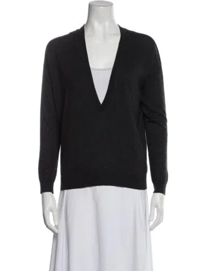 Pre-owned Brunello Cucinelli Cashmere V-neck Sweater In Gray