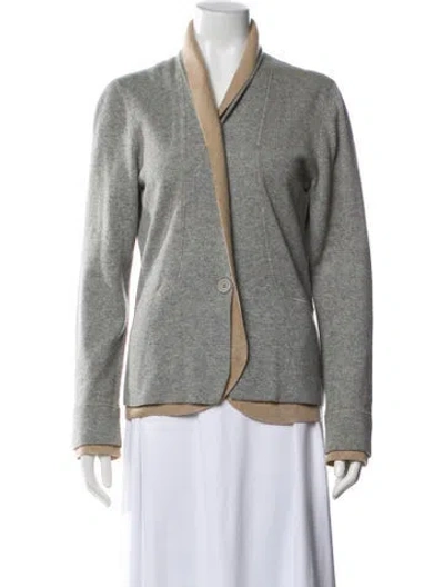 Pre-owned Brunello Cucinelli Cashmere V-neck Sweater In Gray