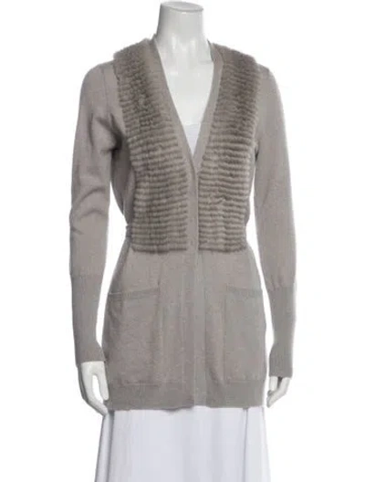 Pre-owned Brunello Cucinelli Cashmere V-neck Sweater In Gray