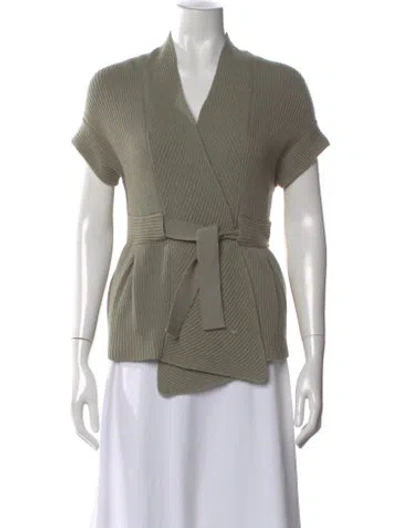 Pre-owned Brunello Cucinelli Cashmere V-neck Sweater In Green