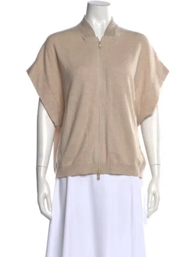 Pre-owned Brunello Cucinelli Cashmere V-neck Sweater In Neutral
