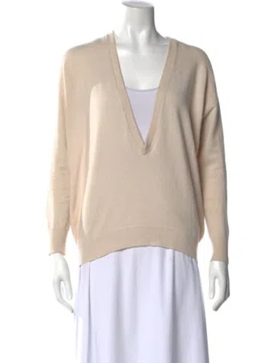 Pre-owned Brunello Cucinelli Cashmere V-neck Sweater In Neutral
