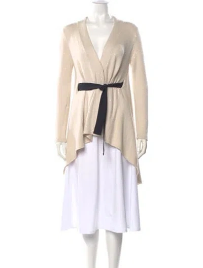 Pre-owned Brunello Cucinelli Cashmere V-neck Sweater In Neutral