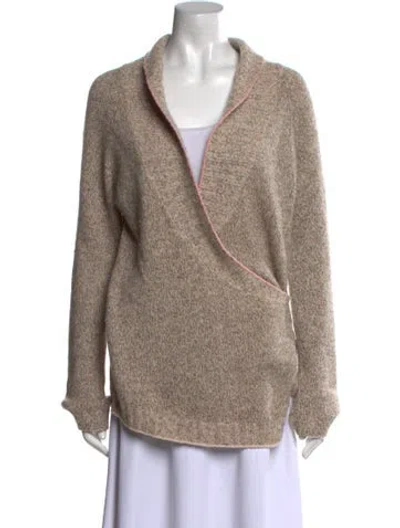 Pre-owned Brunello Cucinelli Cashmere V-neck Sweater In Neutral