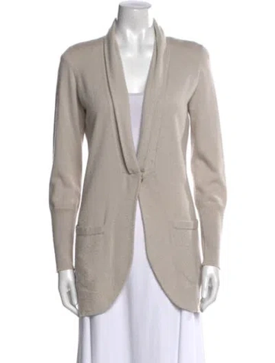 Pre-owned Brunello Cucinelli Cashmere V-neck Sweater In Neutral