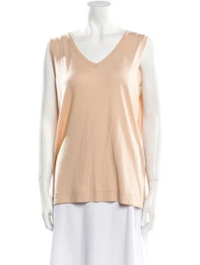 Pre-owned Brunello Cucinelli Cashmere V-neck Sweater In Neutral